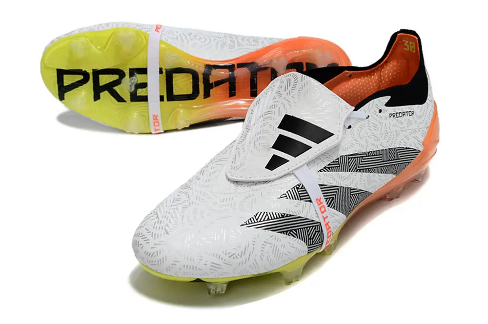 Predator 24 Elite Fold-over Tongue Blanc/Noir/Orange/Jaune (FG) Bonplancrampons
