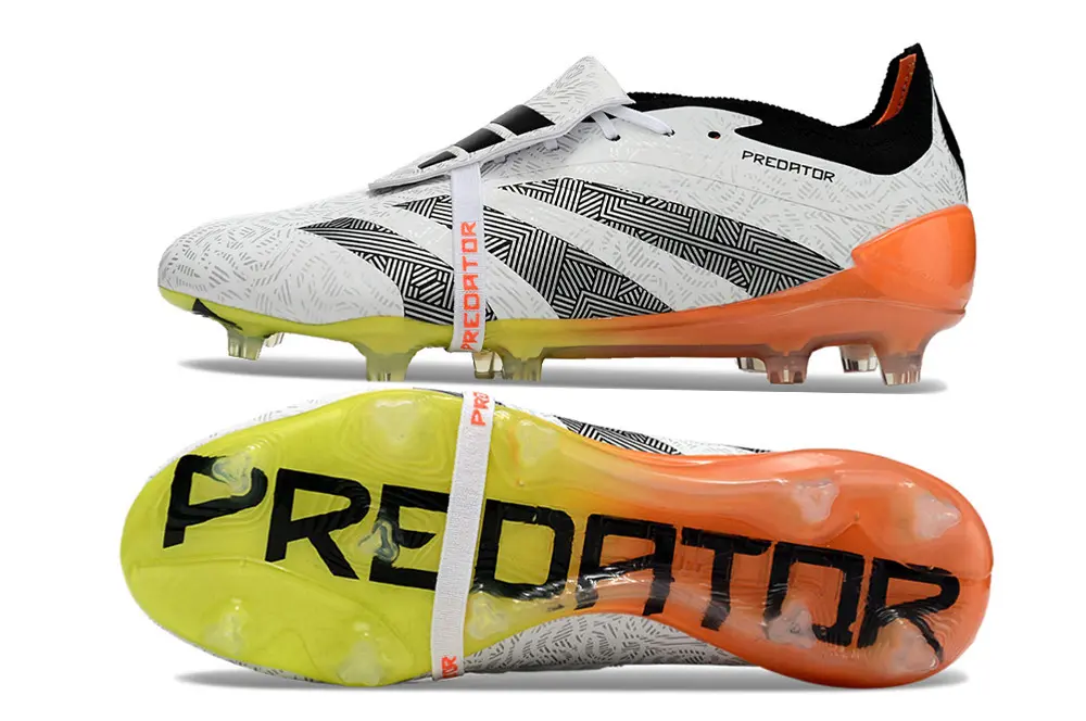 Predator 24 Elite Fold-over Tongue Blanc/Noir/Orange/Jaune (FG) Bonplancrampons