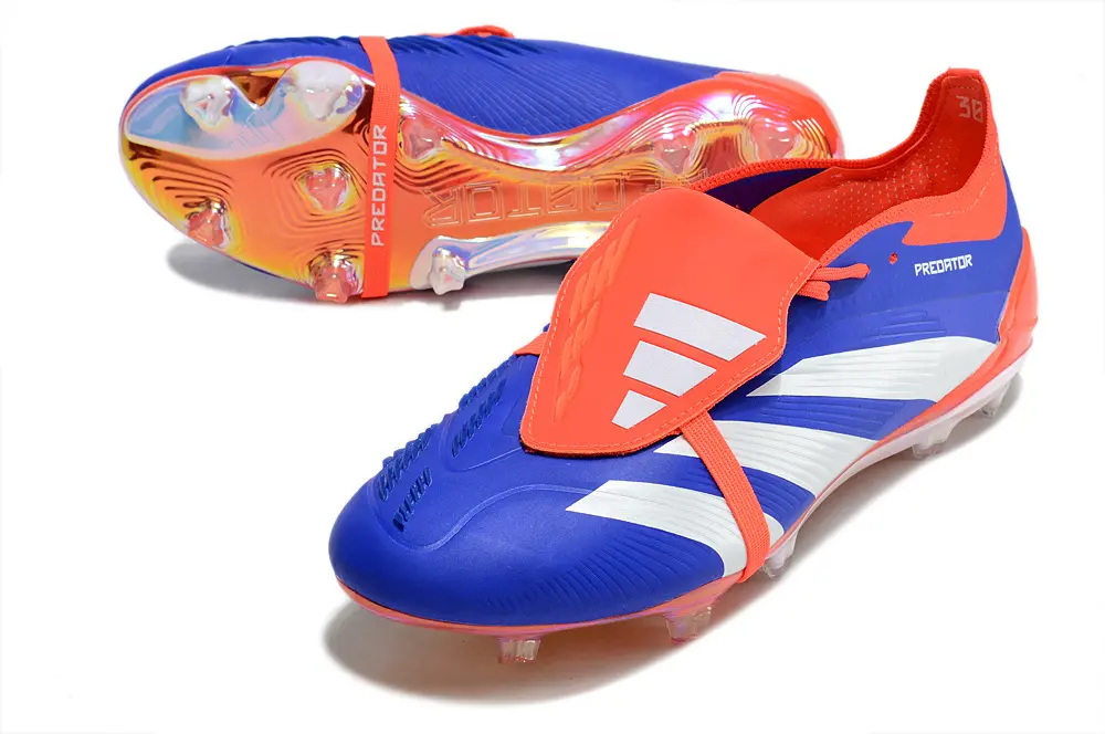 Predator 24 Elite Fold-over Tongue Bleu/Orange/Blanc (FG) Bonplancrampons