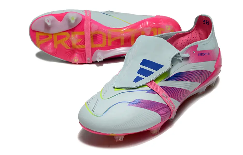 Predator 24 Elite Fold-over Tongue Bleu/Rose/Jaune (FG) Bonplancrampons