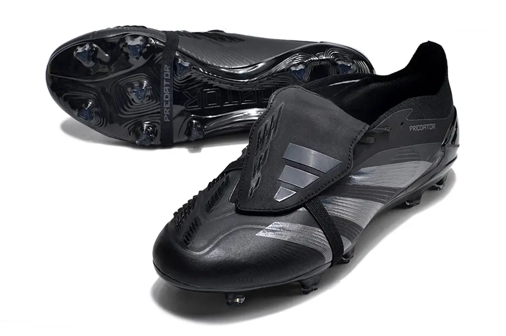 Predator 24 Elite Fold-over Tongue Full Black (FG) Bonplancrampons