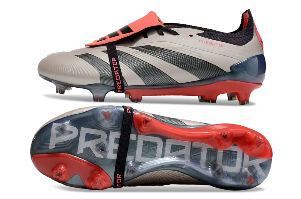 Predator 24 Elite Fold-over Tongue Marron Crème/Noir/Rouge (FG) Bonplancrampons
