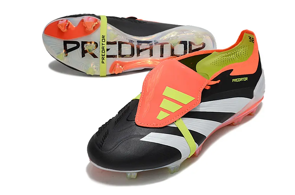 Predator 24 Elite Fold-over Tongue Noir/Blanc/Orange (FG) Bonplancrampons