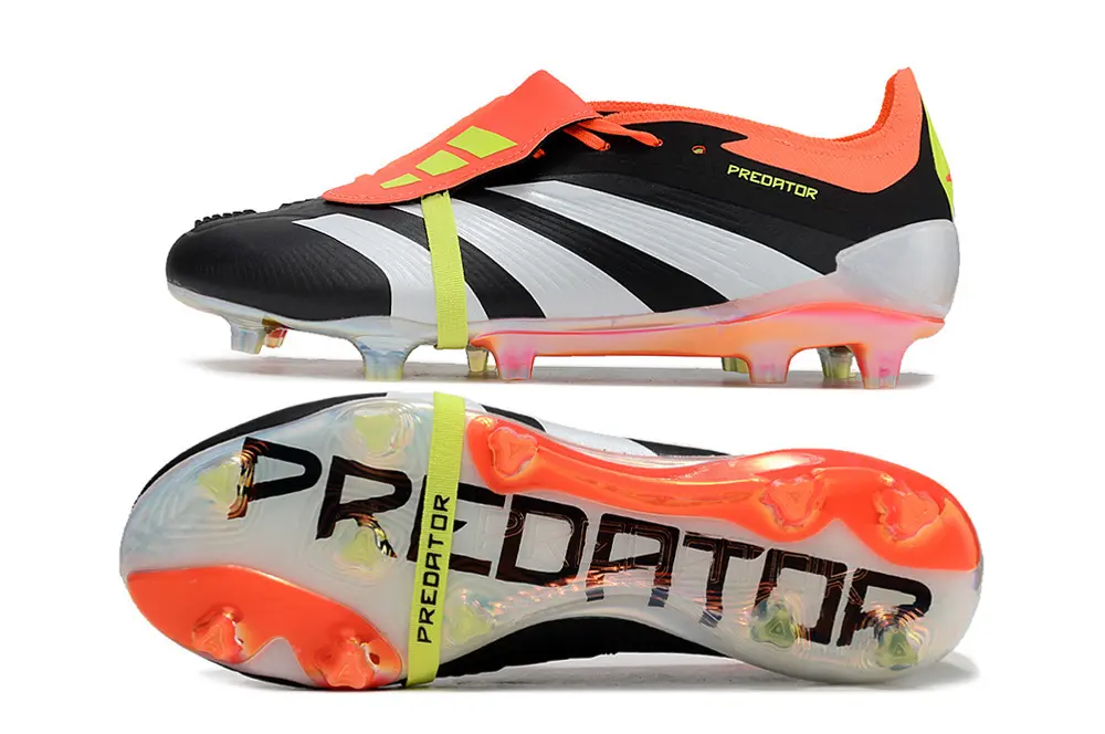Predator 24 Elite Fold-over Tongue Noir/Blanc/Orange (FG) Bonplancrampons