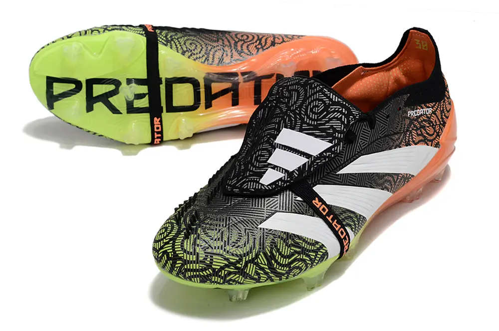 Predator 24 Elite Fold-over Tongue Noir/Blanc/Vert/Orange (FG) Bonplancrampons