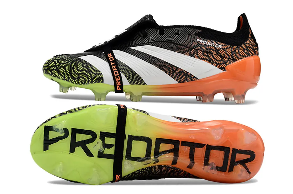 Predator 24 Elite Fold-over Tongue Noir/Blanc/Vert/Orange (FG) Bonplancrampons