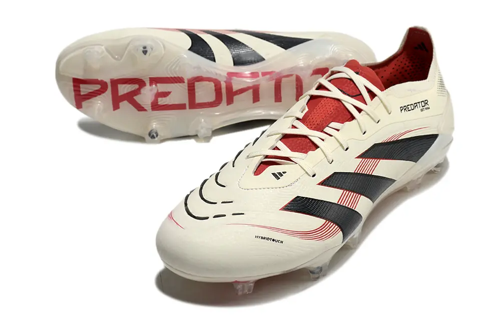 Predator 25 Elite Beige/Noir/Rouge (FG) Bonplancrampons