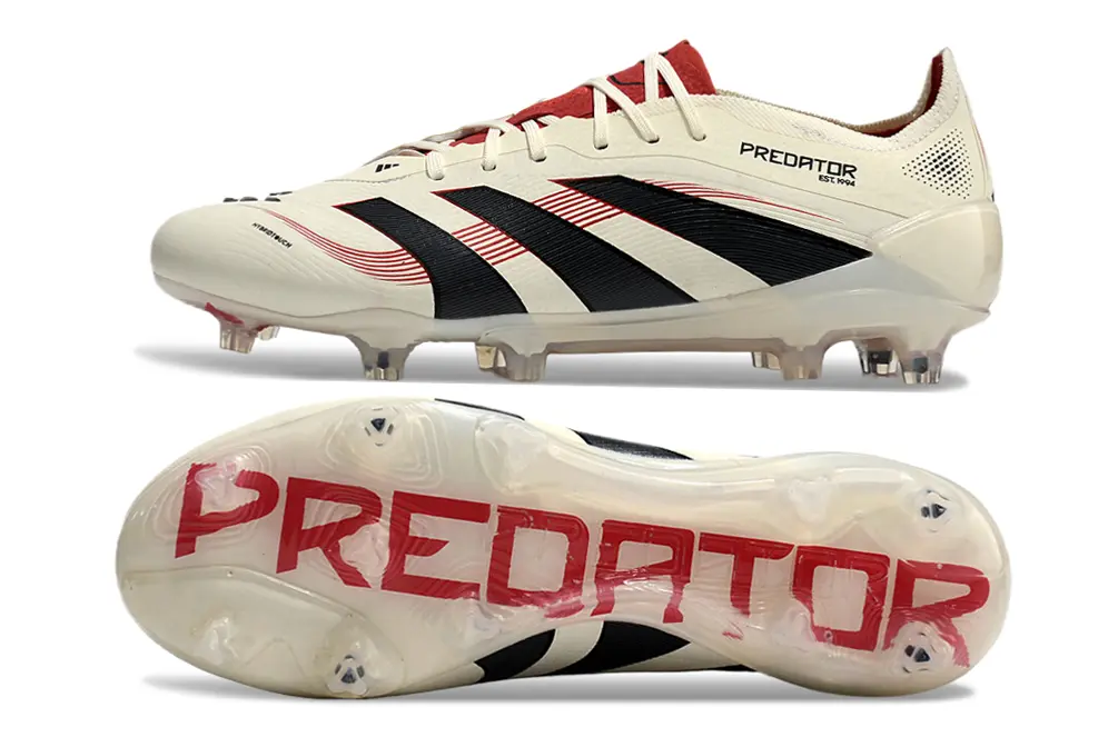 Predator 25 Elite Beige/Noir/Rouge (FG) Bonplancrampons
