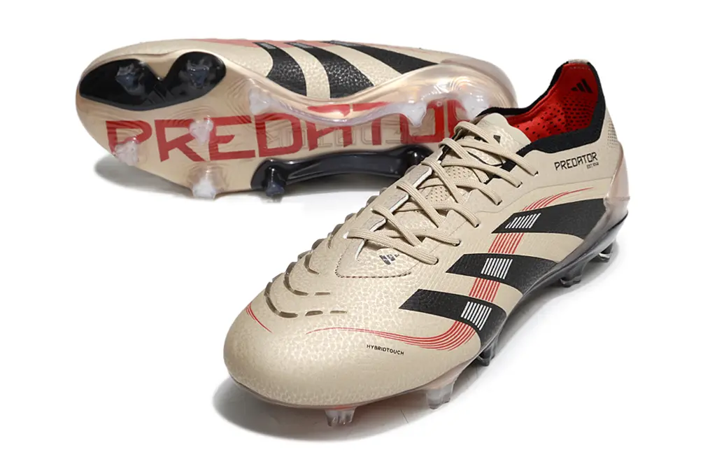 Predator 25 Elite Beige/Noir/Rouge (FG) Bonplancrampons