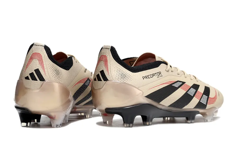 Predator 25 Elite Beige/Noir/Rouge (FG) Bonplancrampons