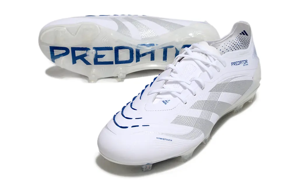 Predator 25 Elite Blanc/Argenté/Bleu (FG) Bonplancrampons
