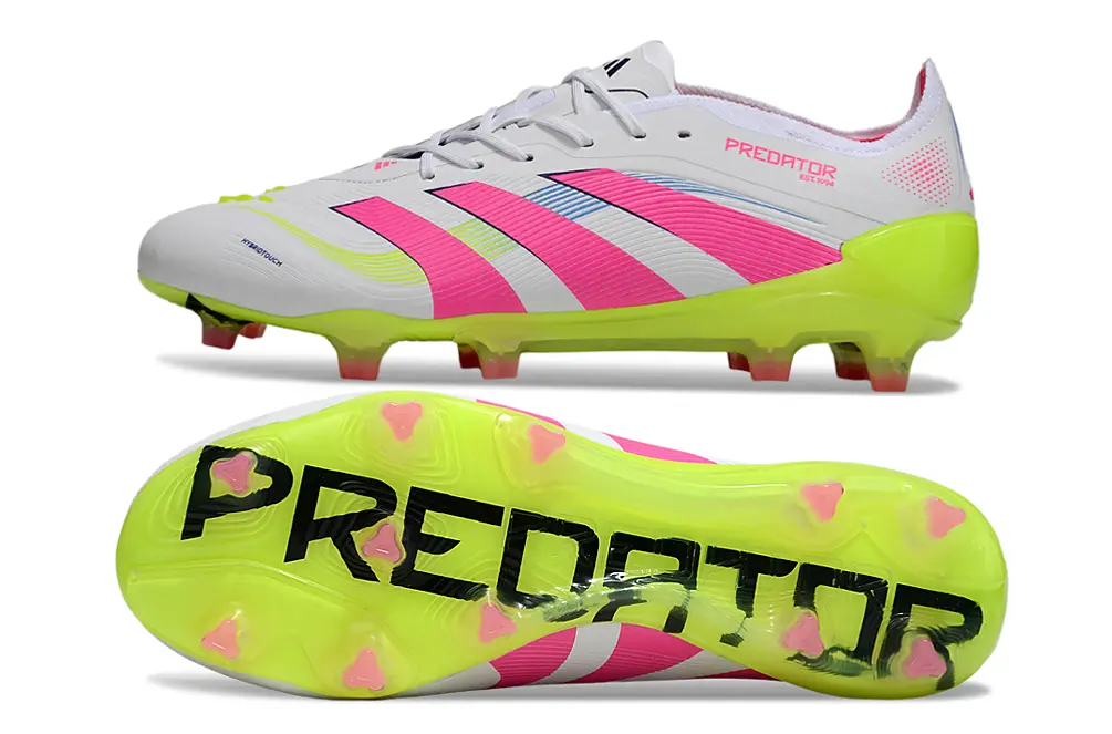 Predator 25 Elite Blanc/Rose/Jaune (FG) Bonplancrampons