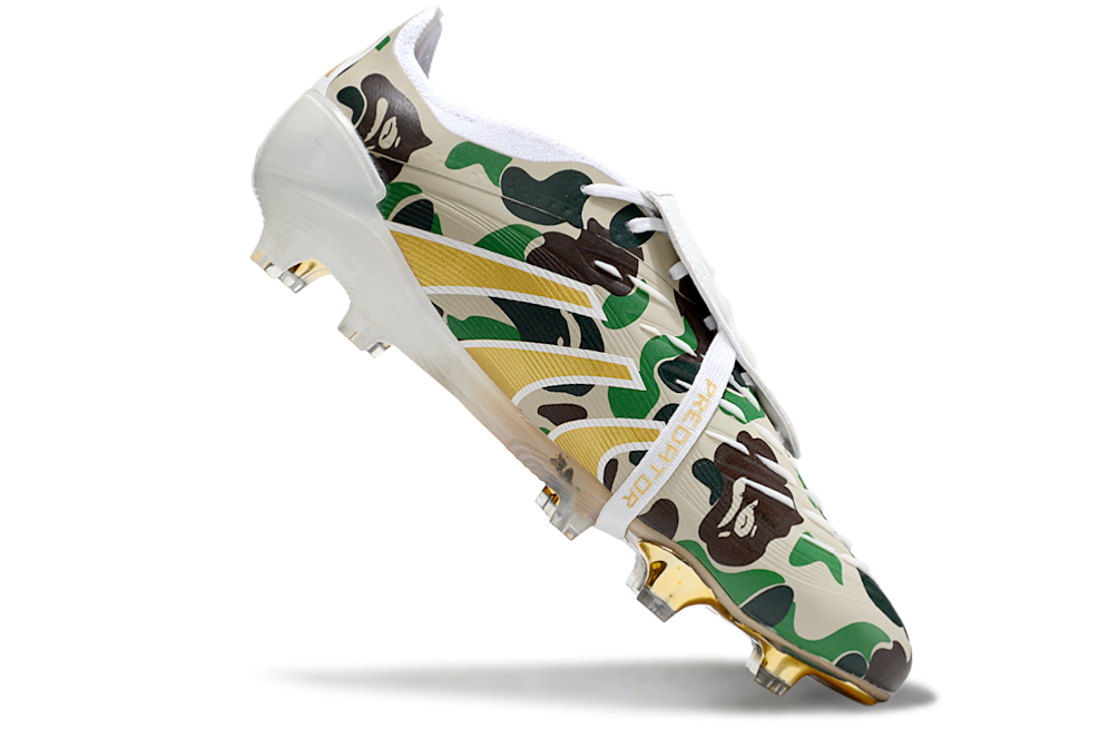 Predator 25 Elite Fold-over Tongue BAPE - Camo/Blanc/Doré (FG) Bonplancrampons