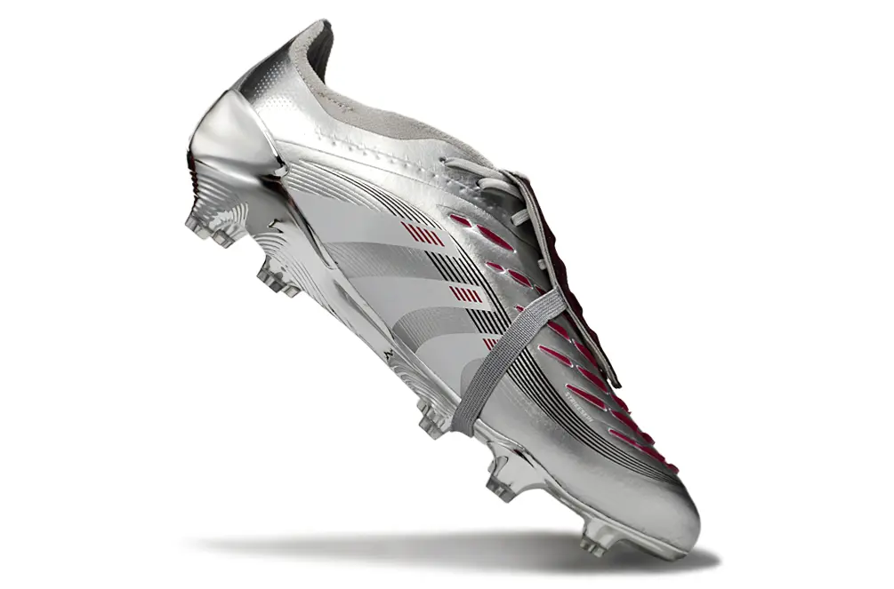 Predator 25 Elite Fold-over Tongue Bellingham Chrome Dream - Argenté/Legacy Burgundy/Bordeaux ÉDITION LIMITÉE (FG) Bonplancrampons