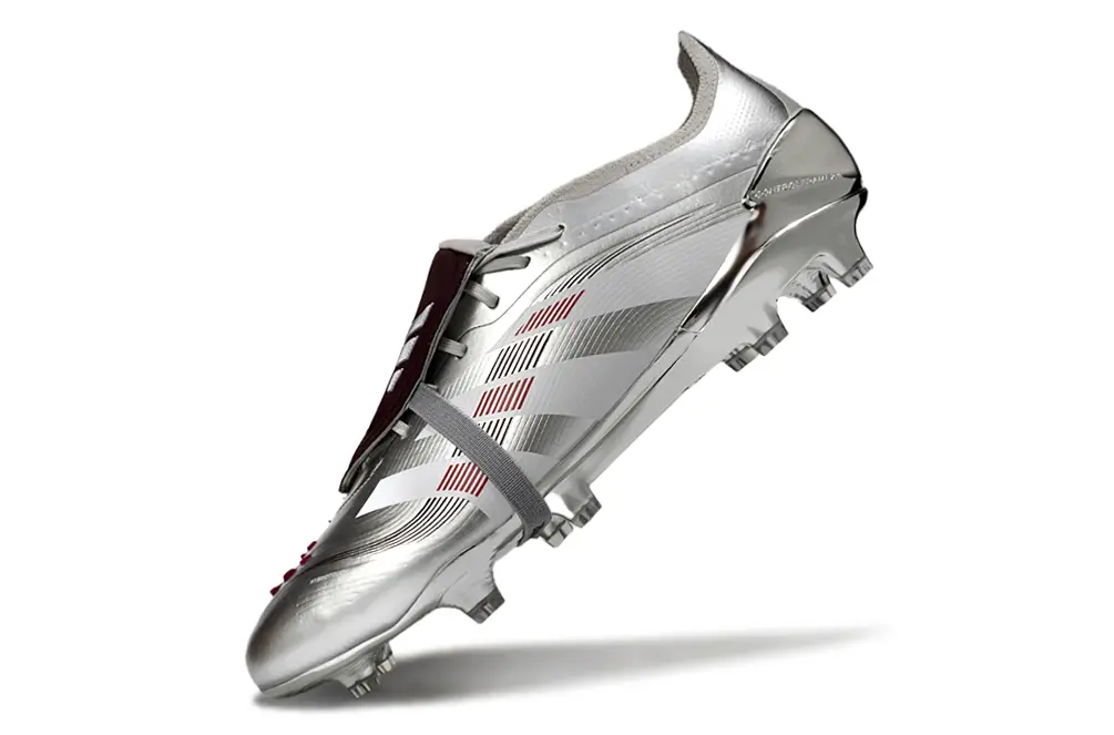 Predator 25 Elite Fold-over Tongue Bellingham Chrome Dream - Argenté/Legacy Burgundy/Bordeaux ÉDITION LIMITÉE (FG) Bonplancrampons