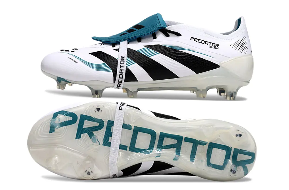 Predator 25 Elite Fold-over Tongue Blanc/Bleu/Noir (FG) Bonplancrampons