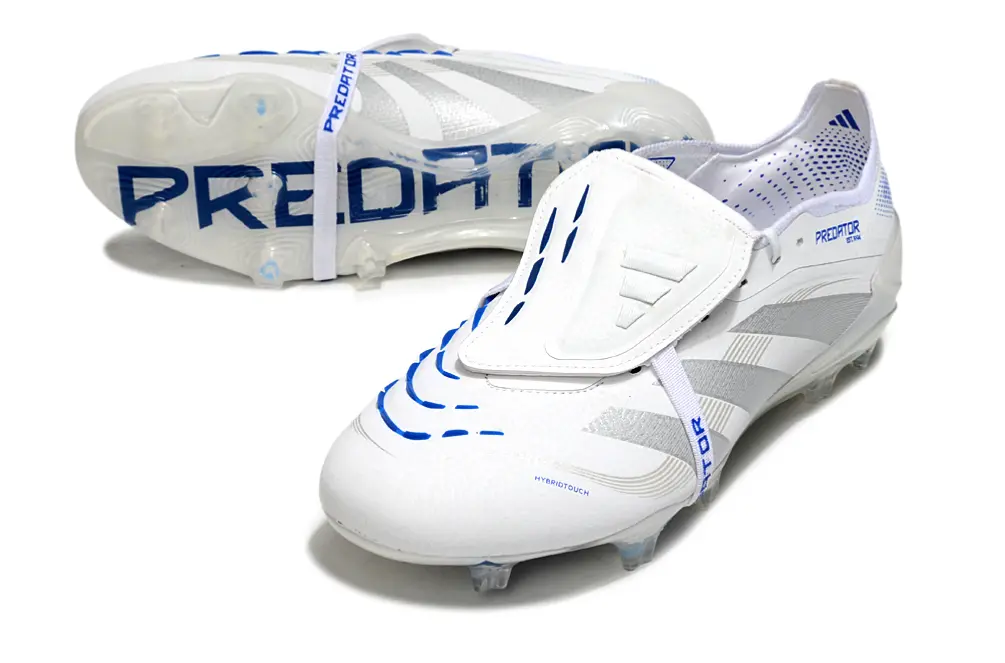 Predator 25 Elite Fold-over Tongue Blanc/Gris/Bleu (FG) Bonplancrampons