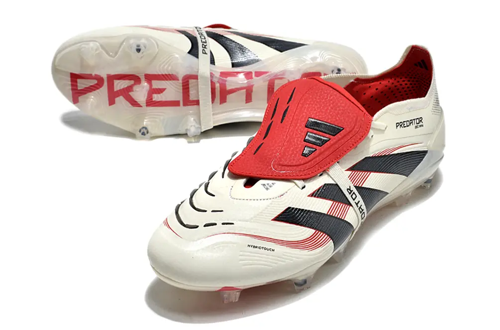 Predator 25 Elite Fold-over Tongue Blanc/Noir/Rouge (FG) Bonplancrampons