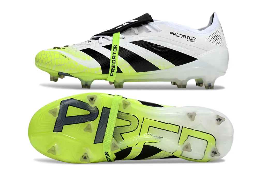 Predator 25 Elite Fold-over Tongue Blanc/Noir/Vert (FG) Bonplancrampons