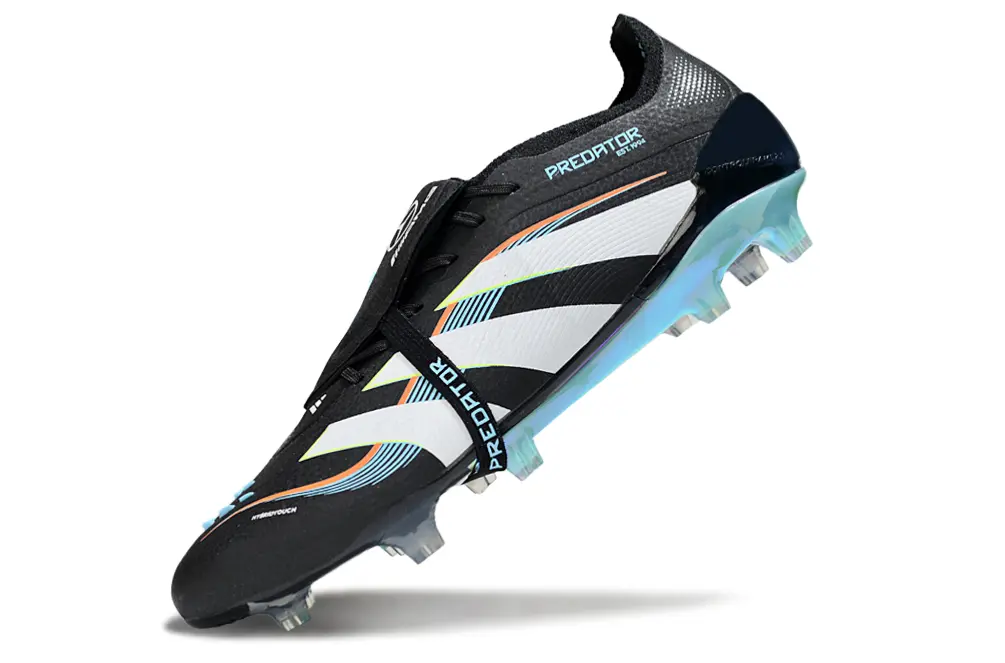 Predator 25 Elite Fold-over Tongue Mercedez-Benz Noir/Blanc/Bleu Clair (FG) Bonplancrampons