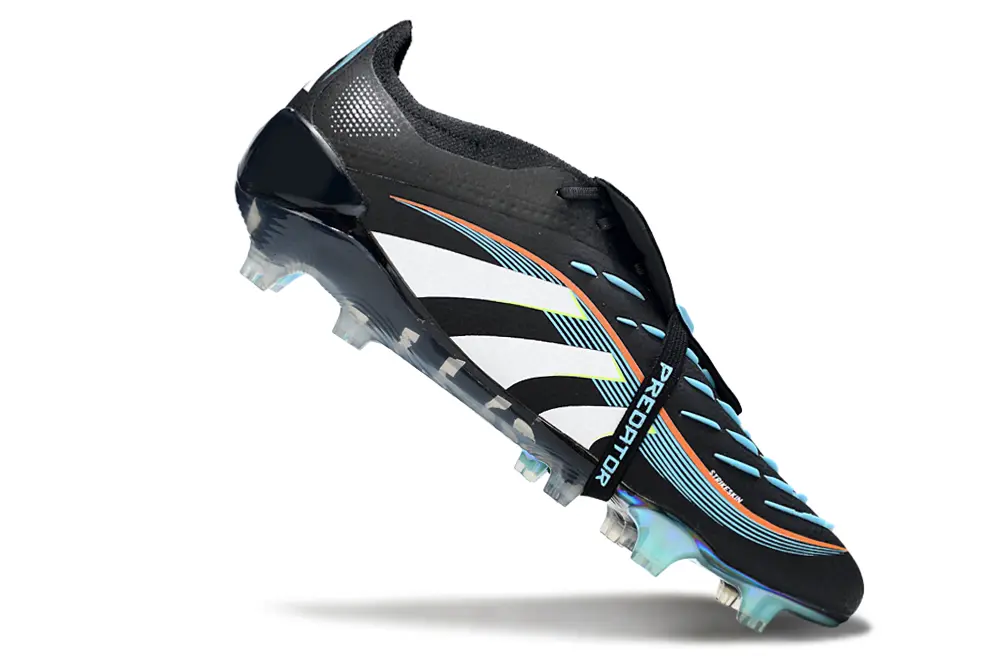 Predator 25 Elite Fold-over Tongue Mercedez-Benz Noir/Blanc/Bleu Clair (FG) Bonplancrampons