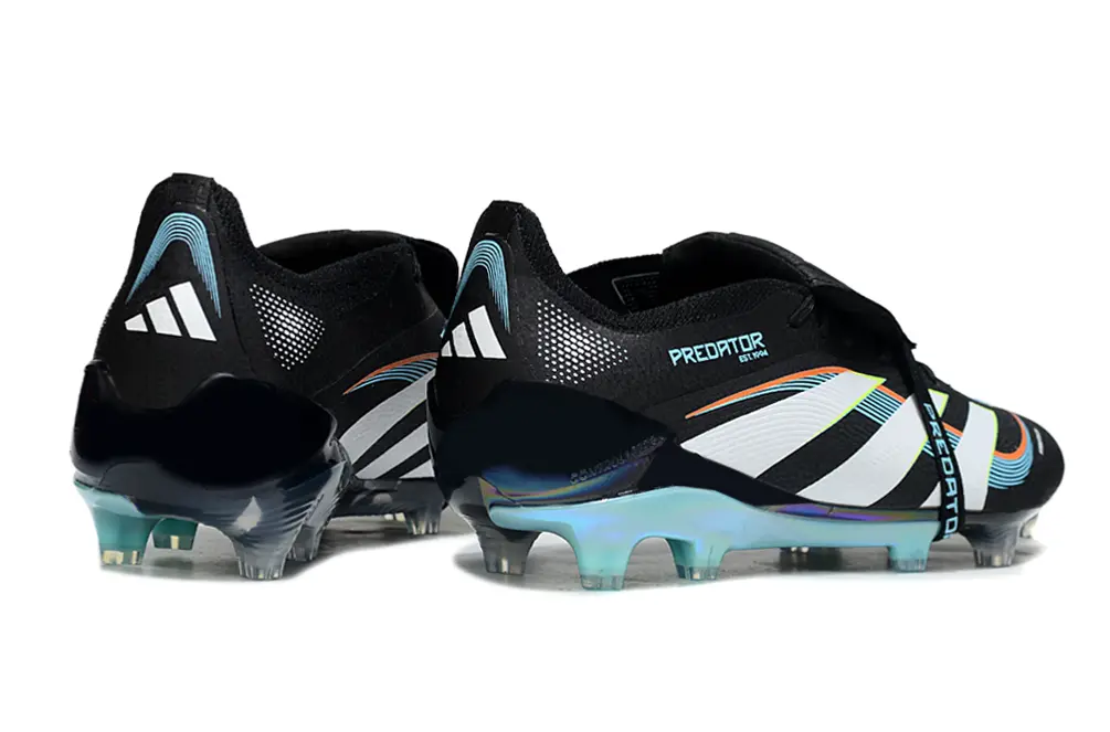 Predator 25 Elite Fold-over Tongue Mercedez-Benz Noir/Blanc/Bleu Clair (FG) Bonplancrampons