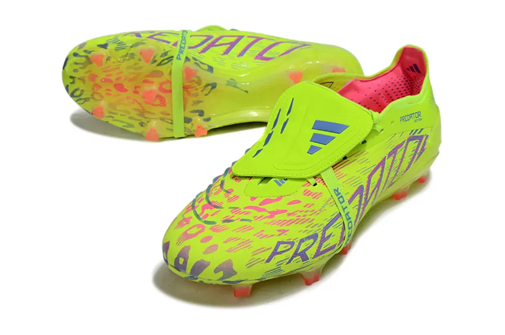 Predator 25 Elite Fold-over Tongue Mystic Victory - Vert/Rose/Blue Fusion (FG) Bonplancrampons