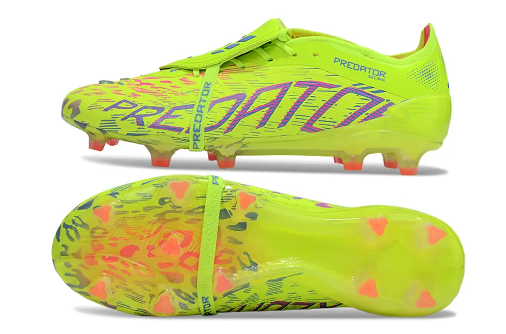 Predator 25 Elite Fold-over Tongue Mystic Victory - Vert/Rose/Blue Fusion (FG) Bonplancrampons