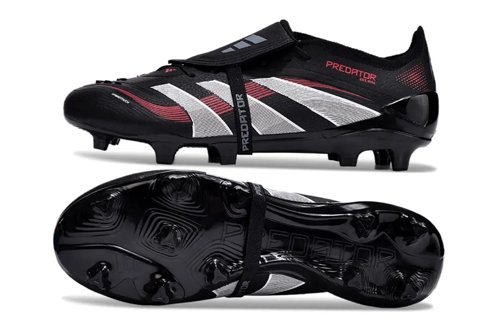 Predator 25 Elite Fold-over Tongue Noir/Gris/Rouge (FG) Bonplancrampons