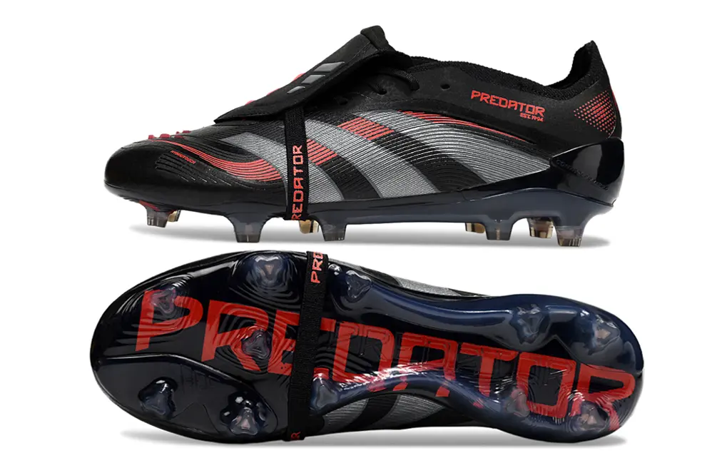 Predator 25 Elite Fold-over Tongue Noir/Rouge/Gris (FG) Bonplancrampons