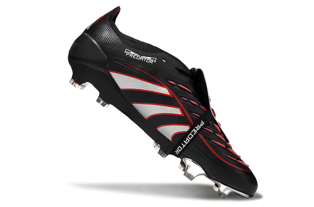 Predator 25 Elite Fold-over Tongue Obsidian Strike - Noir/Argenté/Rouge ÉDITION LIMITÉE (FG) Bonplancrampons