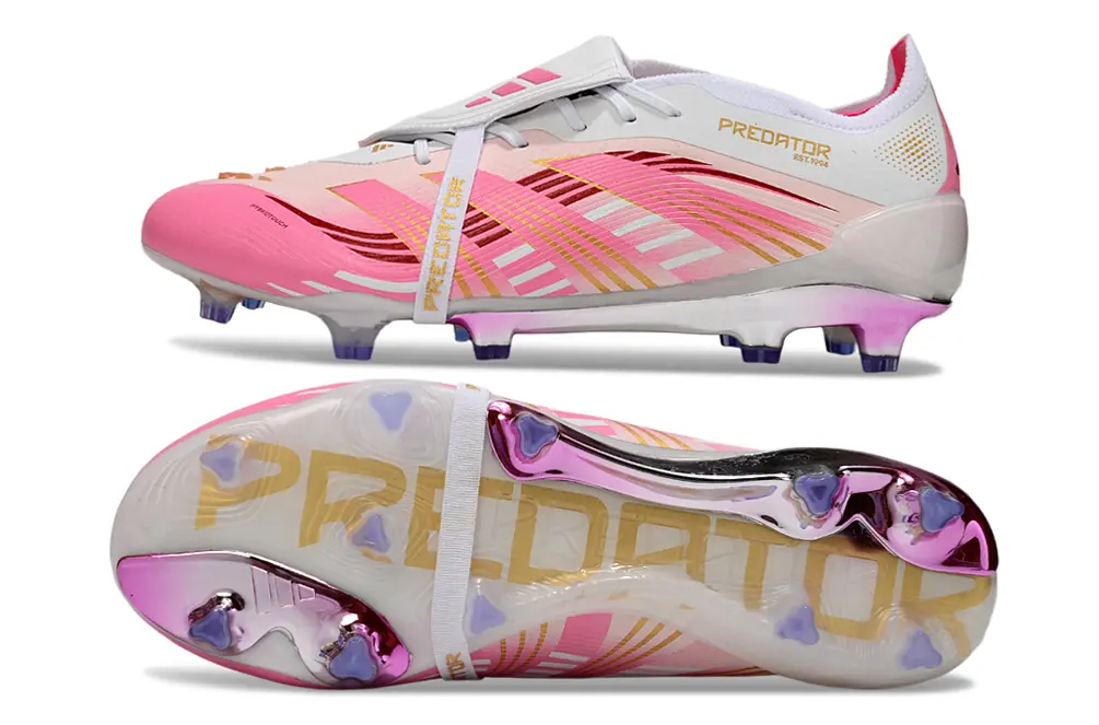 Predator 25 Elite Fold-over Tongue Rose/Blanc/Doré (FG) Bonplancrampons