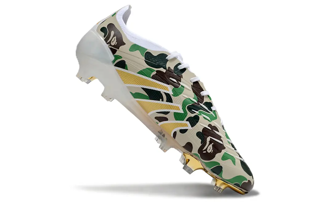 Predator 25 Elite x BAPE Camo/Blanc/Doré (FG) Bonplancrampons