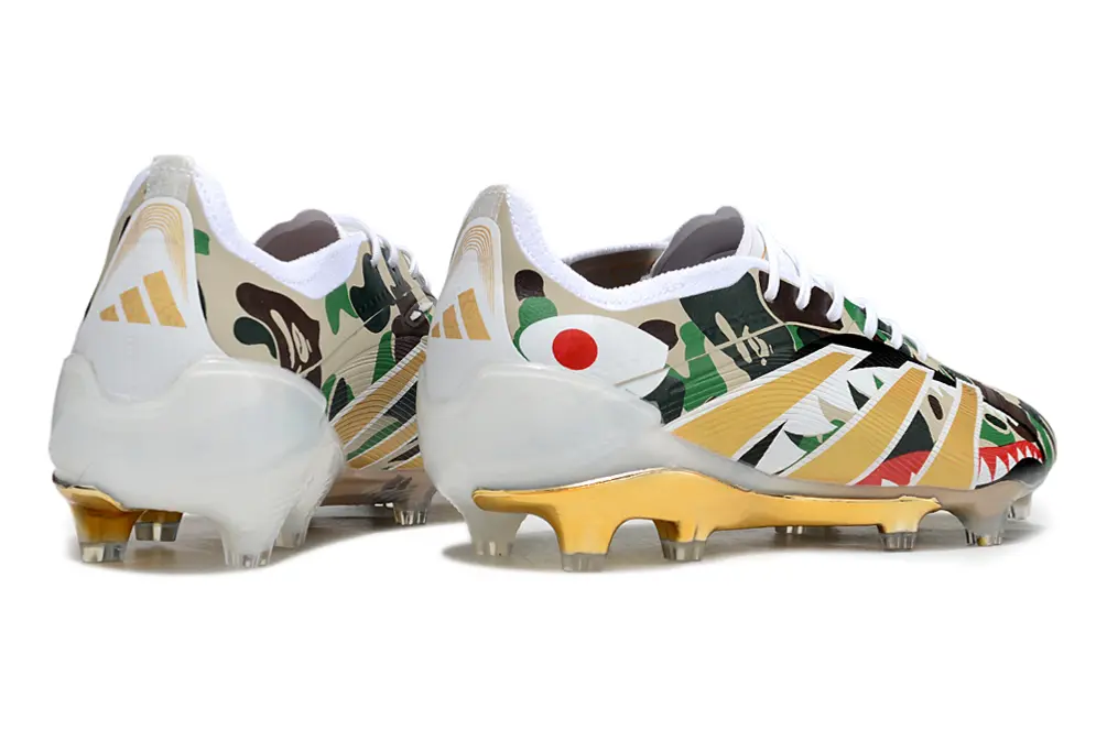 Predator 25 Elite x BAPE Camo/Blanc/Doré (FG) Bonplancrampons