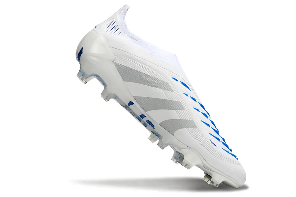 Predator Laceless Elite Blanc/Bleu/Argenté (FG) Bonplancrampons