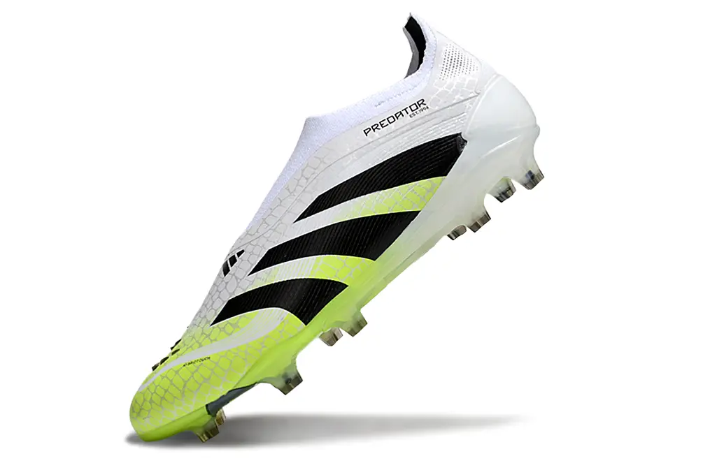 Predator Laceless Elite Blanc/Noir/Vert (FG) Bonplancrampons