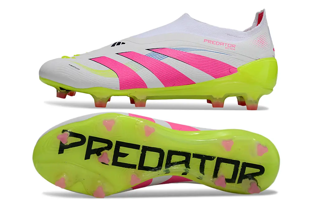 Predator Laceless Elite Blanc/Rose/Vert (FG) Bonplancrampons