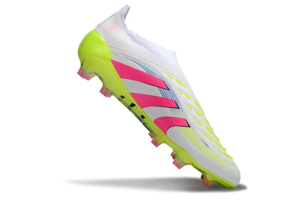 Predator Laceless Elite Blanc/Rose/Vert (FG) Bonplancrampons