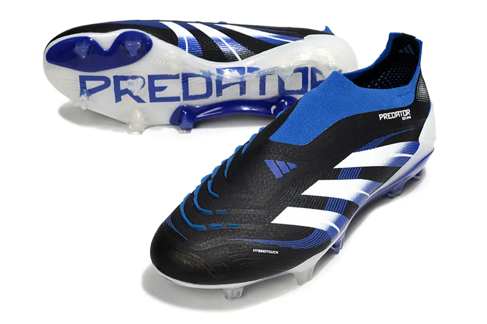 Predator Laceless Elite Noir/Bleu/Blanc (FG) Bonplancrampons