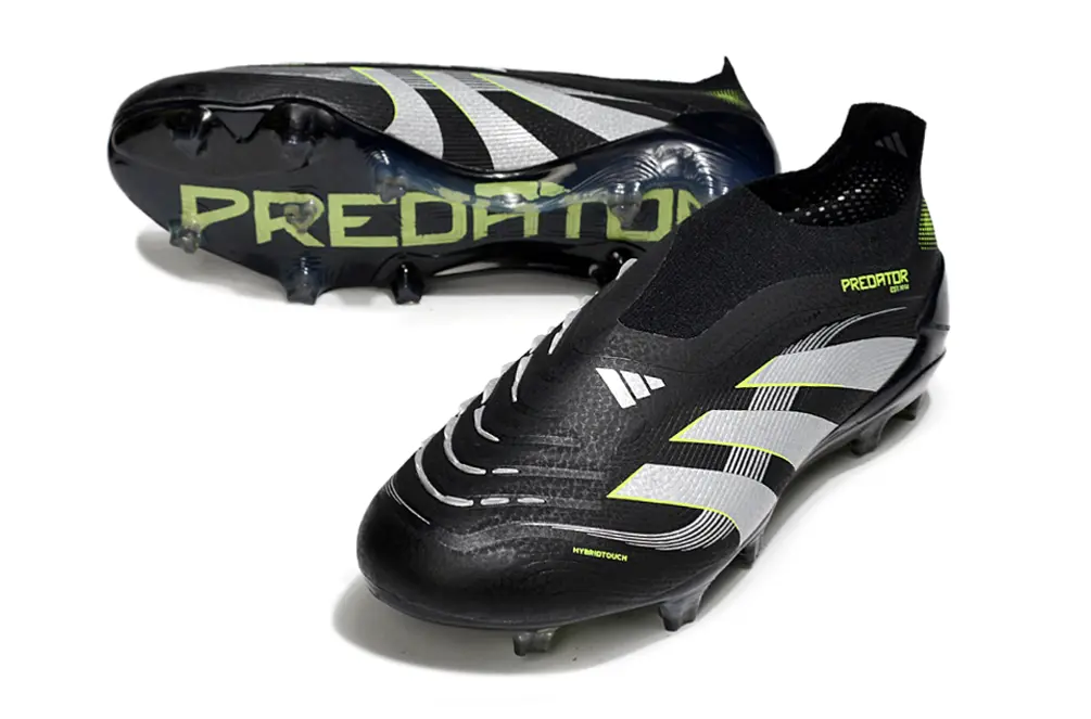Predator Laceless Elite Noir/Gris/Vert (FG) Bonplancrampons