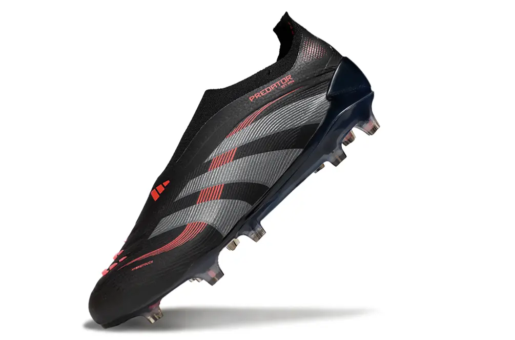 Predator Laceless Elite Noir/Rouge/Gris (FG) Bonplancrampons