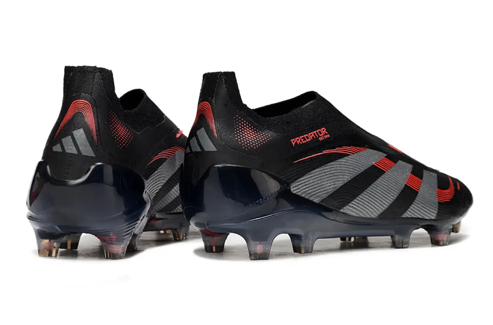 Predator Laceless Elite Noir/Rouge/Gris (FG) Bonplancrampons