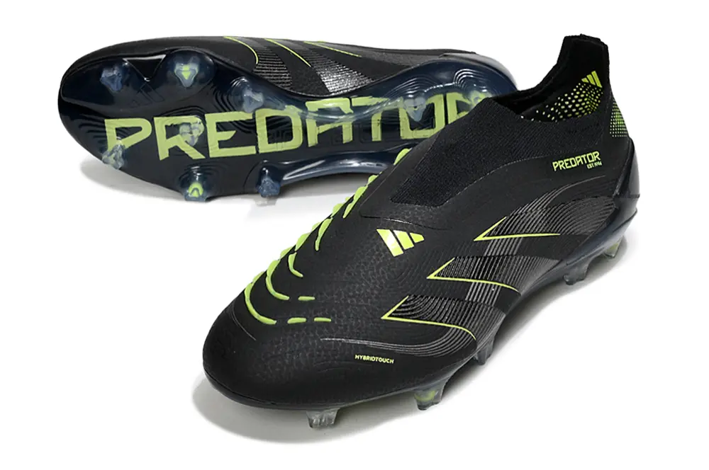 Predator Laceless Elite Noir/Vert (FG) Bonplancrampons