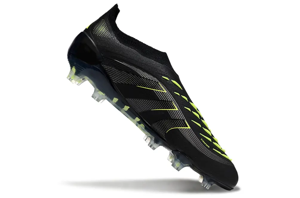 Predator Laceless Elite Noir/Vert (FG) Bonplancrampons