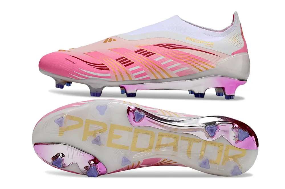 Predator Laceless Elite Rose/Blanc/Doré (FG) Bonplancrampons