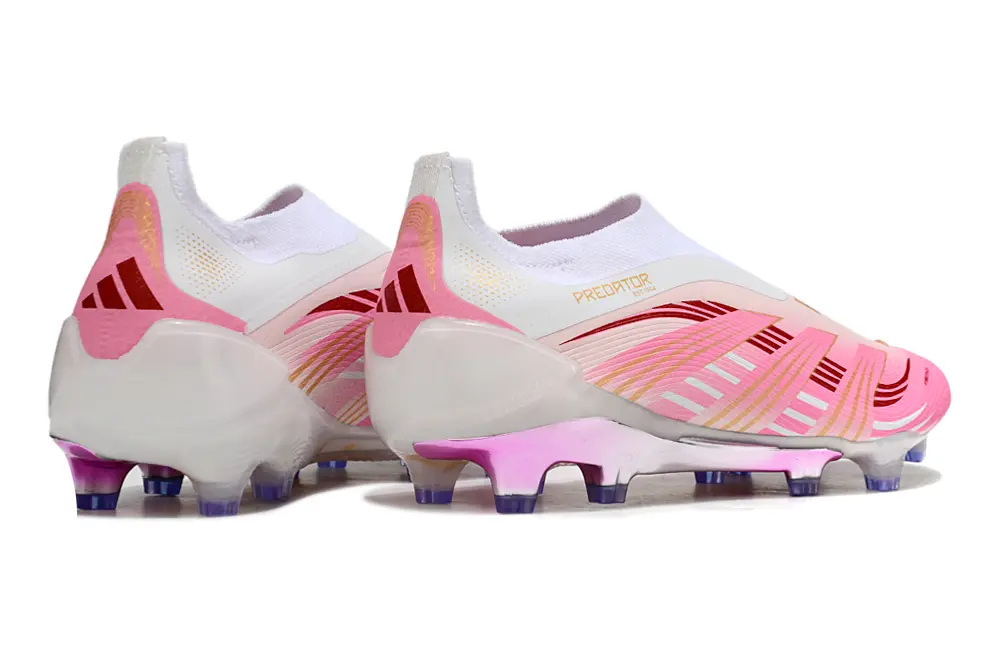 Predator Laceless Elite Rose/Blanc/Doré (FG) Bonplancrampons