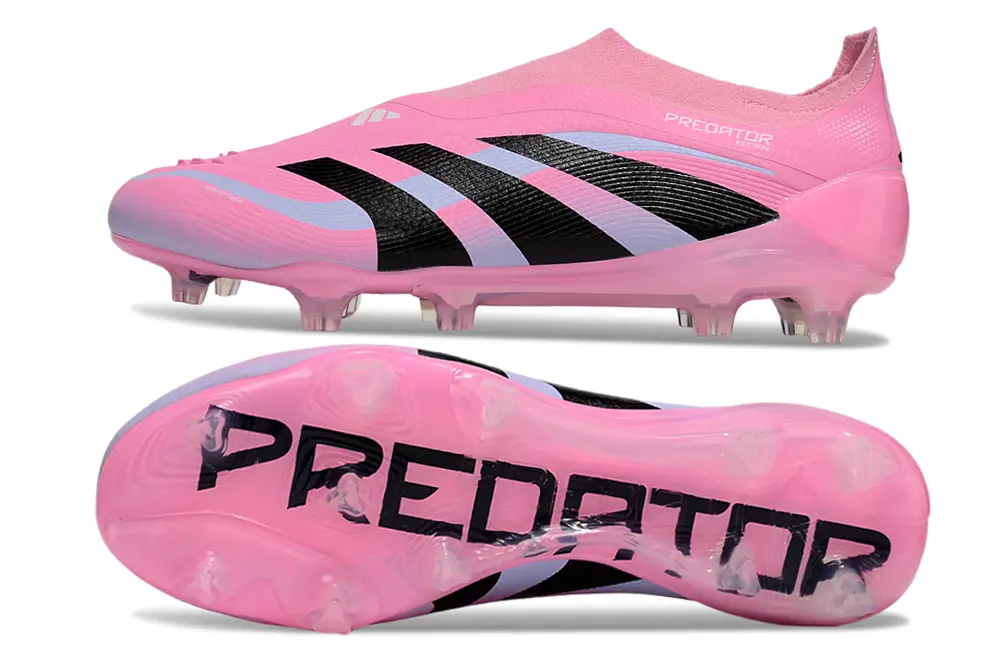 Predator Laceless Elite Rose/Noir/Bleu (FG) Bonplancrampons