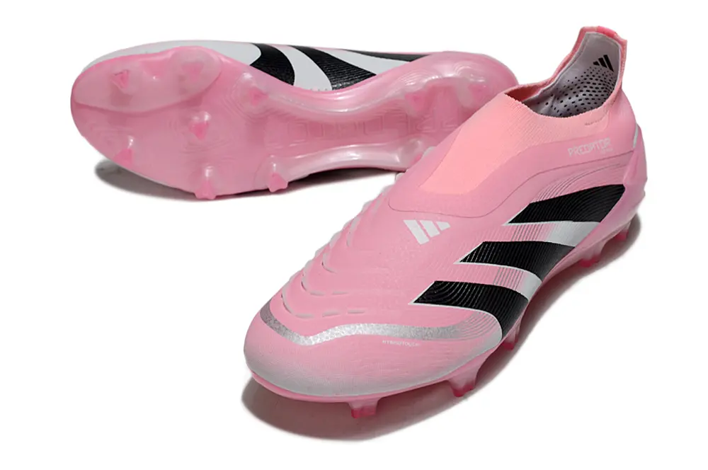 Predator Laceless Elite x Beckham Rose/Noir/Blanc (FG) Bonplancrampons