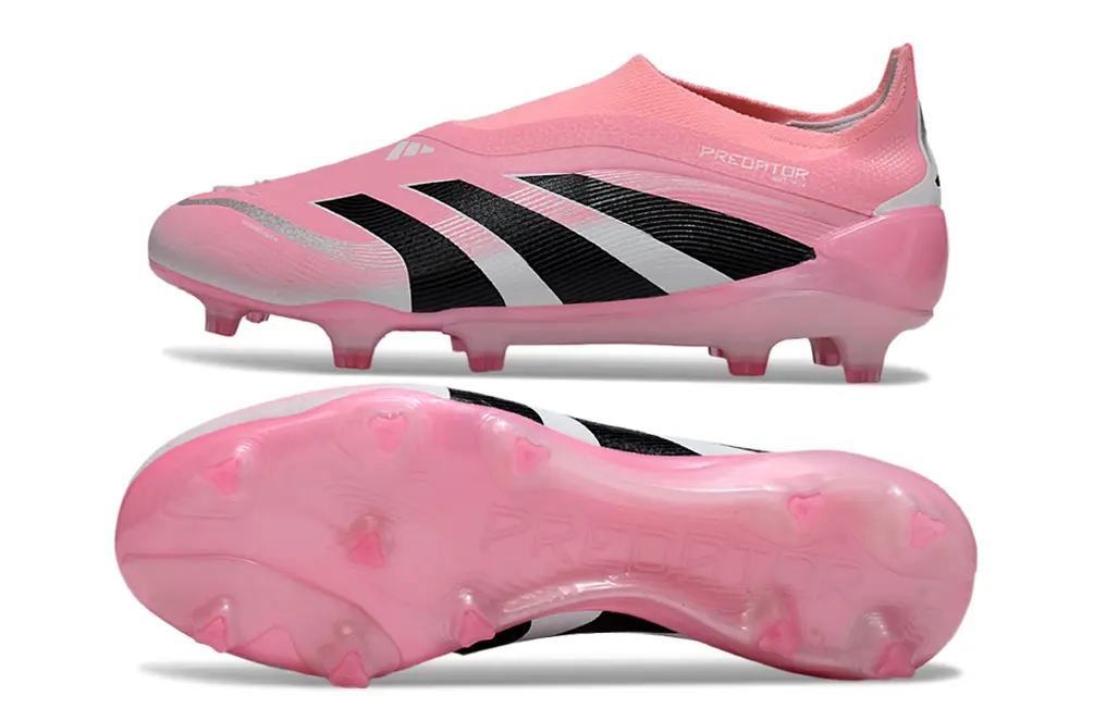 Predator Laceless Elite x Beckham Rose/Noir/Blanc (FG) Bonplancrampons