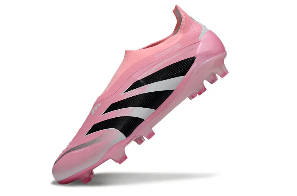Predator Laceless Elite x Beckham Rose/Noir/Blanc (FG) Bonplancrampons